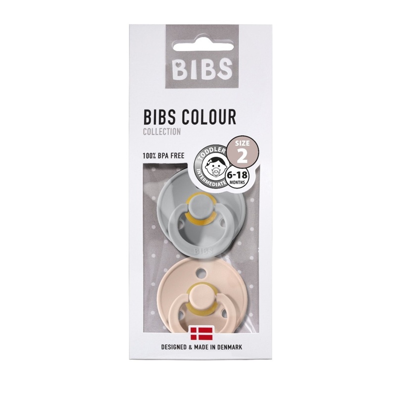Set 2 Chupones BIBS Cloud/Blush Talla 2