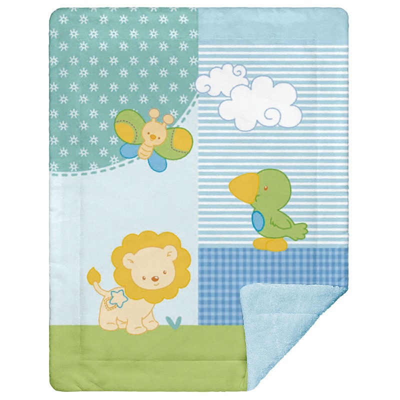 Cobertor Cunero BABYMINK Conformink Luxy Azul Leo