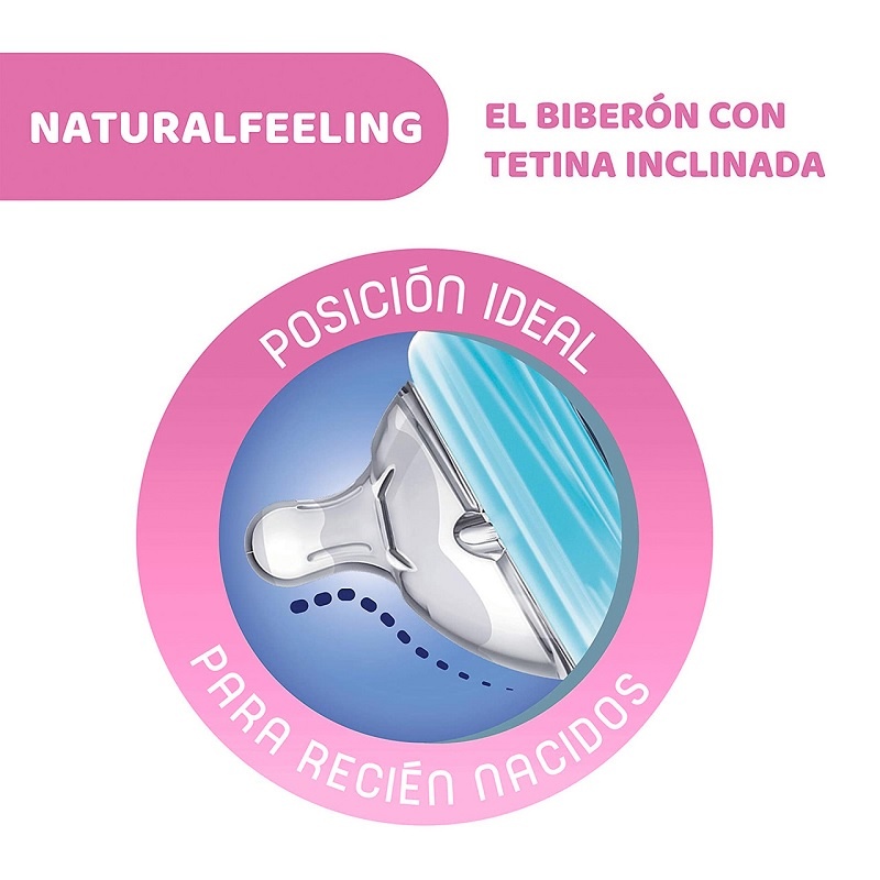 Biberon CHICCO Natural Feeling 150ml Blanco